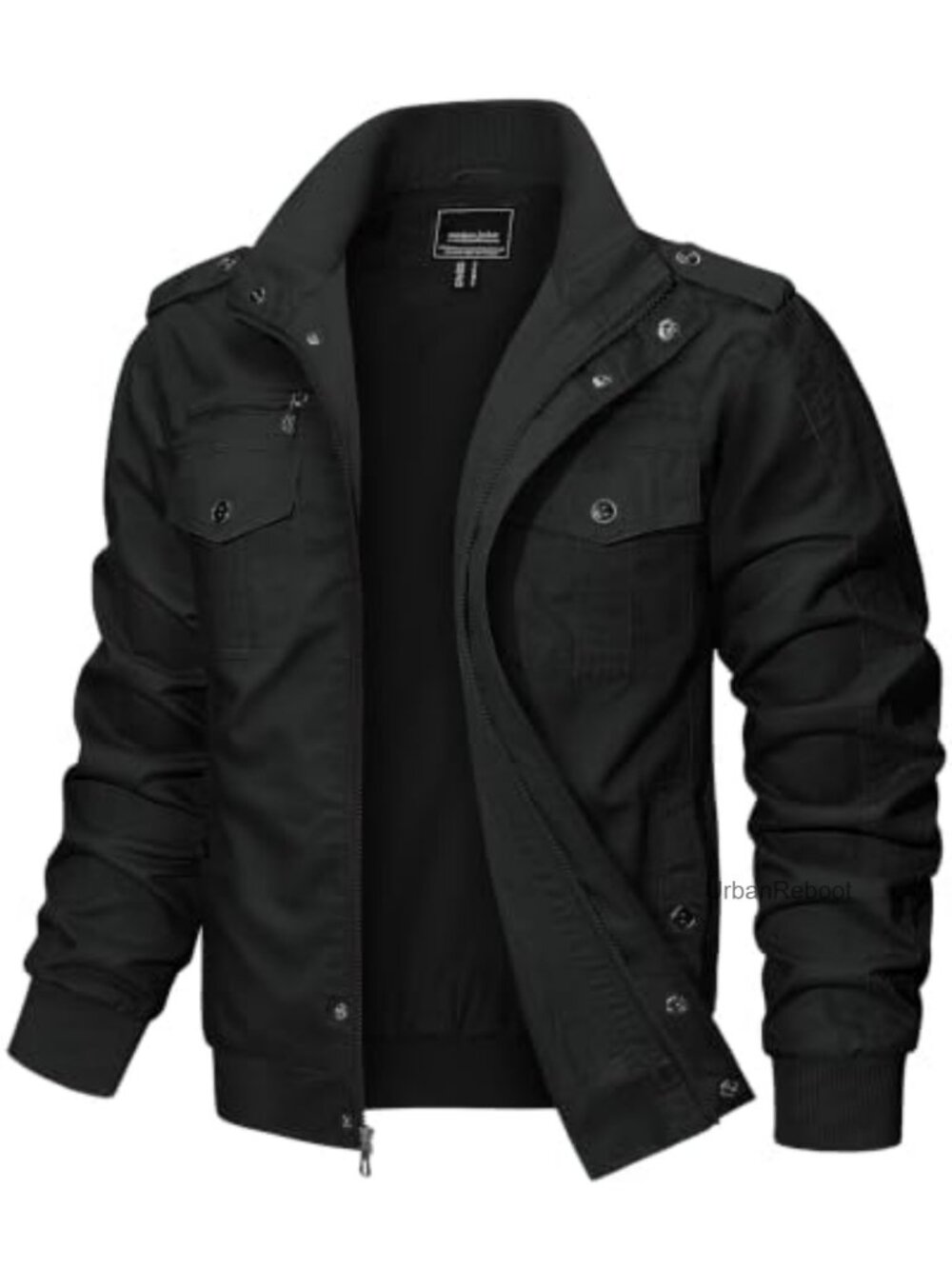 Men's Military Jacket Cotton Casual Workwear Coat with Multi Pockets